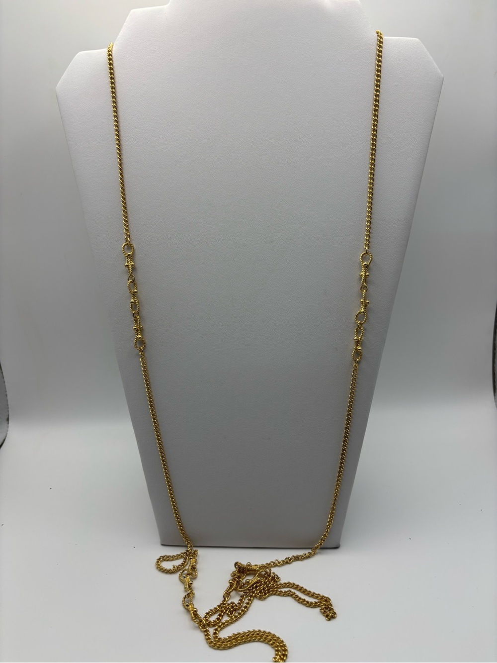 Vintage Trifari Long Link Chain Necklace